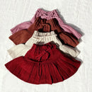 Toddler Girls Popcorn Chunky Knit Pullover Tops and Skirt Set childrensterritory