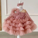 Baby/Kids Girls Sparkly Feather Birthday/Wedding Party Dresses