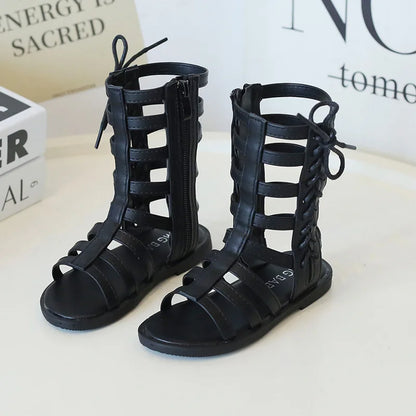 Kids Girls Roman Style High-top Gladiator Sandals