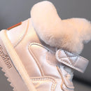 Kids Girls Waterproof Warm Shoes with Cashmere Design childrensterritory