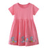 Little Girls Cartoon Flowers Rabbits Embroidered Dresses childrensterritory