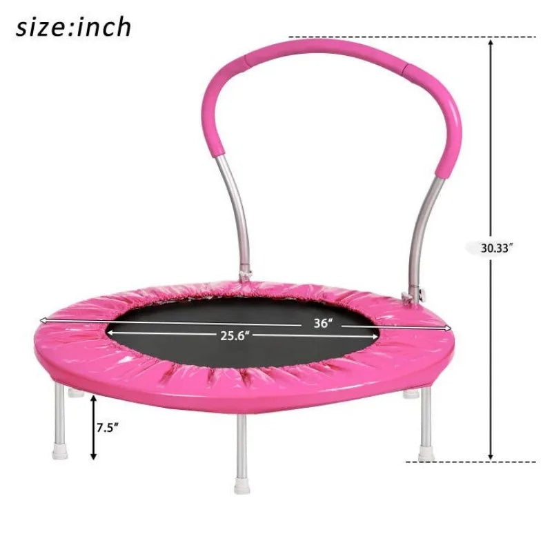 36-inch Kids' Metal Trampoline with Handles