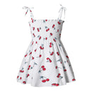 Little Girls Floral Halter Style Summer Cotton Dresses childrensterritory