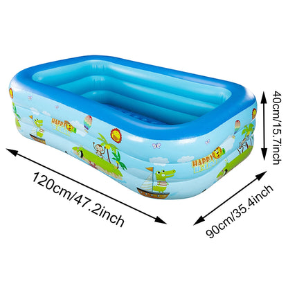 Rectangular Large Inflatable Swimming Pool Kids Outdoor Toy