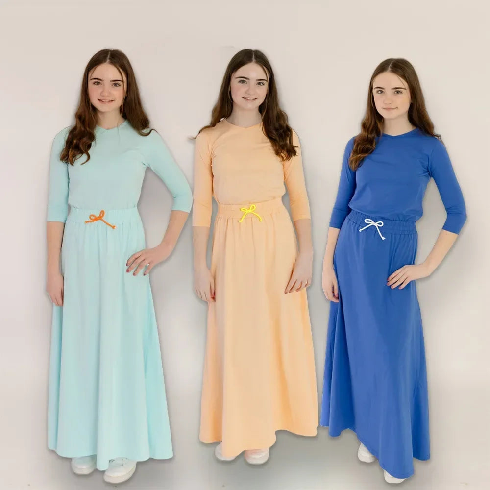 Summer Solid Colour Family Matching Clothing Set