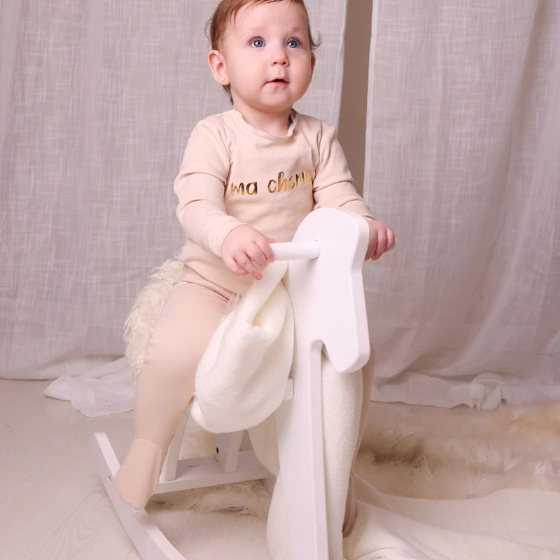 Soft Letter Print Cotton Pajamas for Baby/Kids Unisex childrensterritory