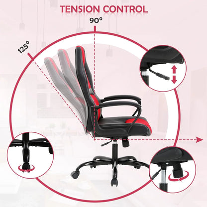 Office Swivel Chair with Adjustment and Lumbar Support childrensterritory