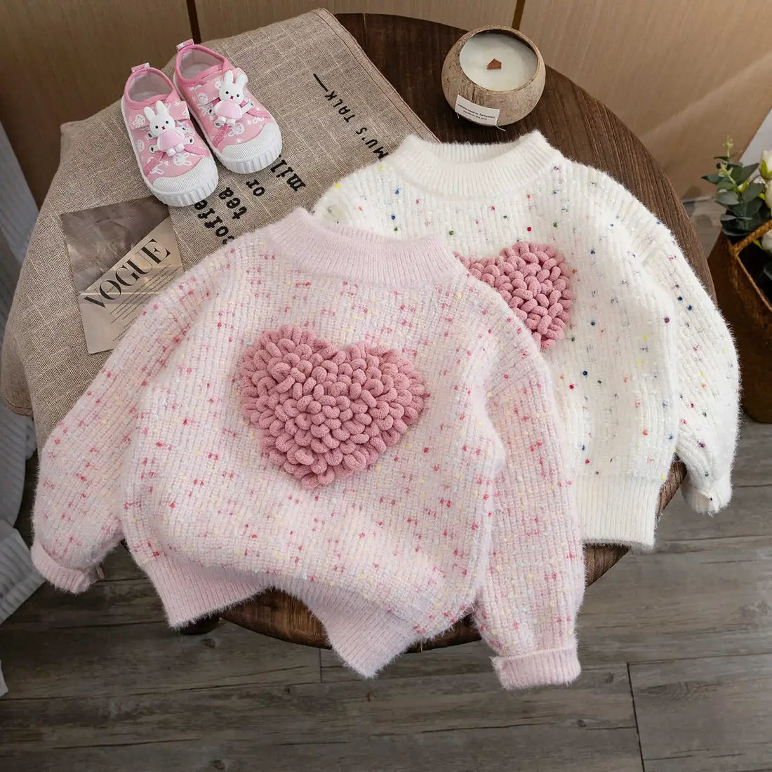 Warm Love Knitting Little Girls Sweater childrensterritory