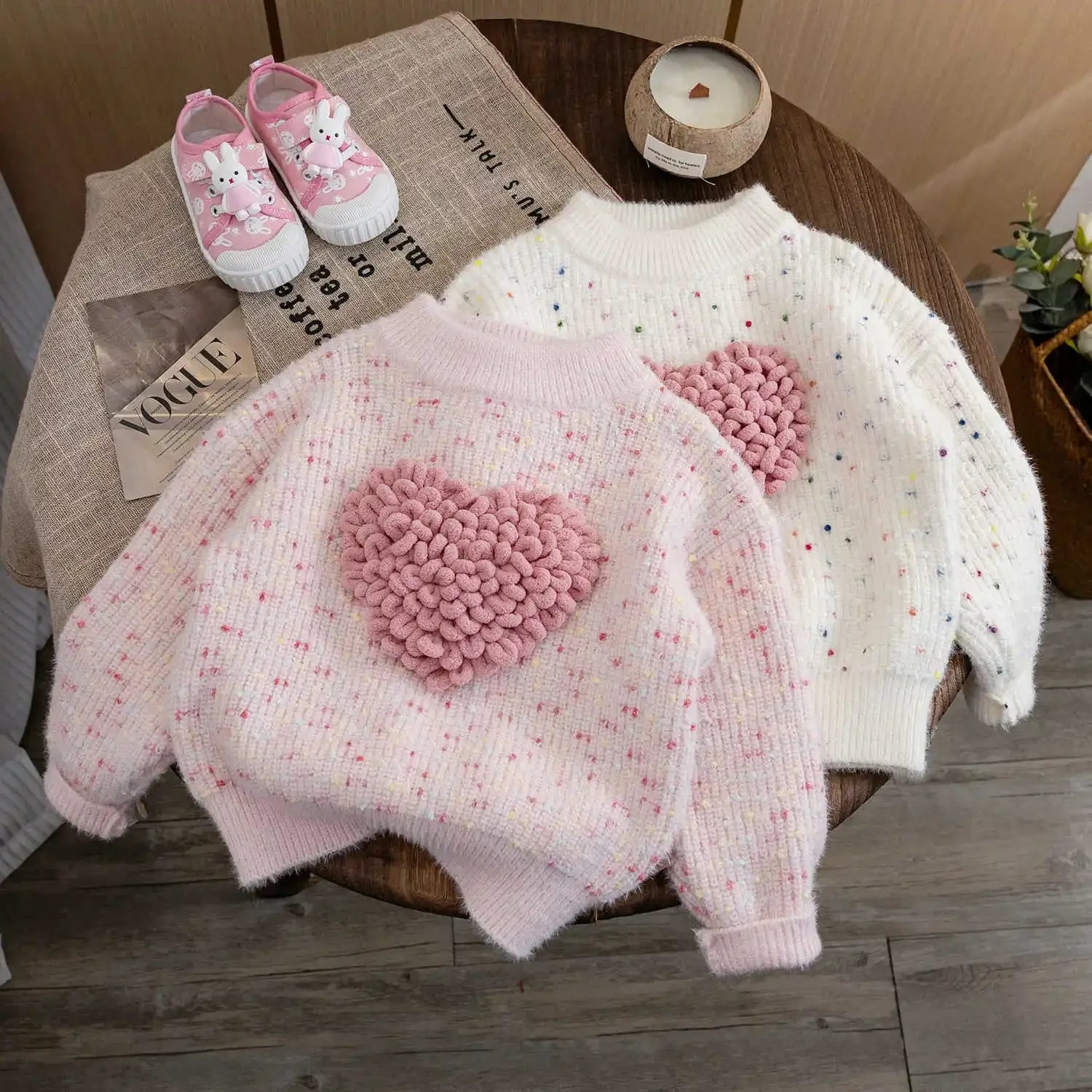Warm Love Knitting Little Girls Sweater childrensterritory