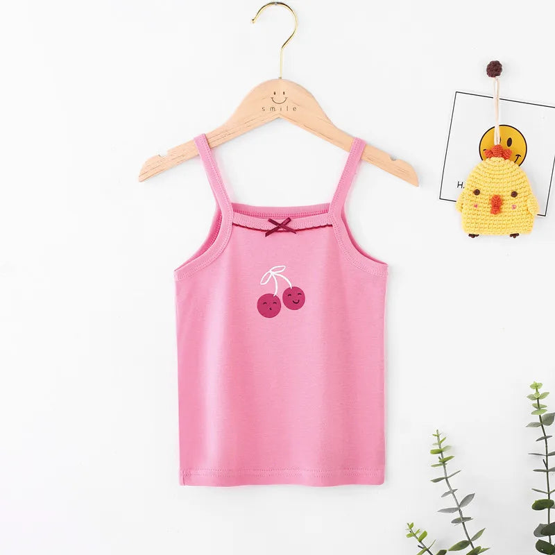 Kids Cotton Multiple Styles Camisole Vests For Summer childrensterritory