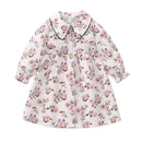 Cartoon Rabbits Embroidery Little Girls Autumn Dresses