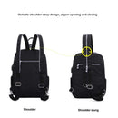 Girl's Shoulder Backpack with Small USB Charge and Monkey Chain childrensterritory