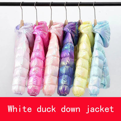 Colorful, Bright Hooded Duck Down Jackets for Babies and Kids childrensterritory