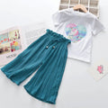 Kids Girls 2pcs Unicorn Sequins Chiffon Clothing Sets
