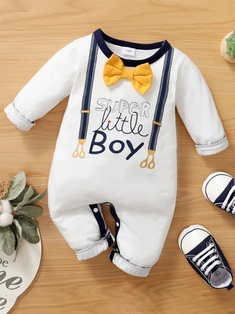 Short Sleeve Printed Baby Boy Romper