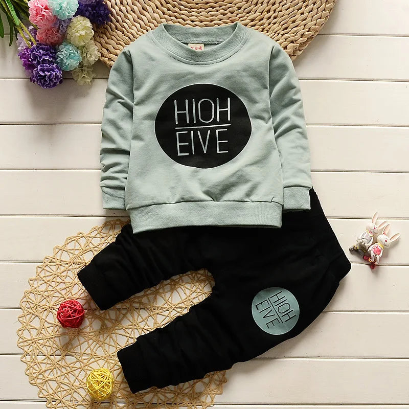 Baby Girls Cute Cartoon Print Sweatshirts + Pants Tracksuit Sets childrensterritory