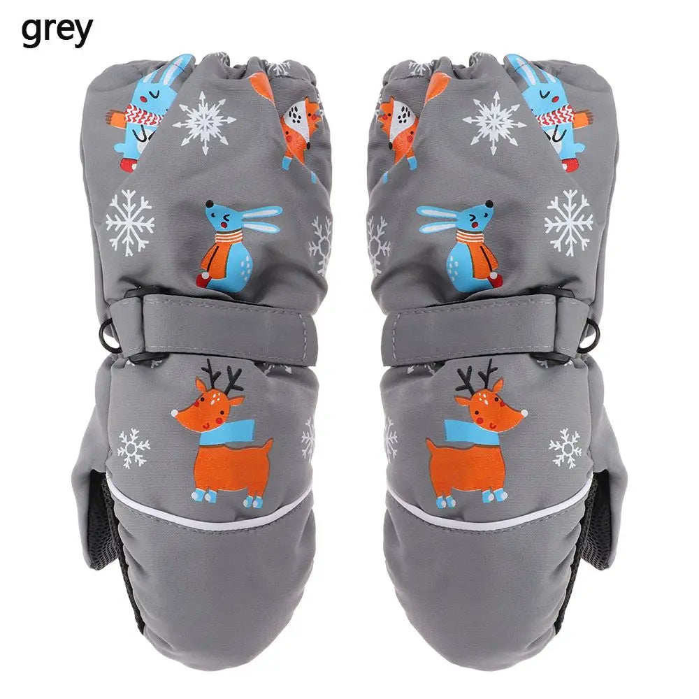 Cartoon Animal Design Children Thick Warm Ski Mitten