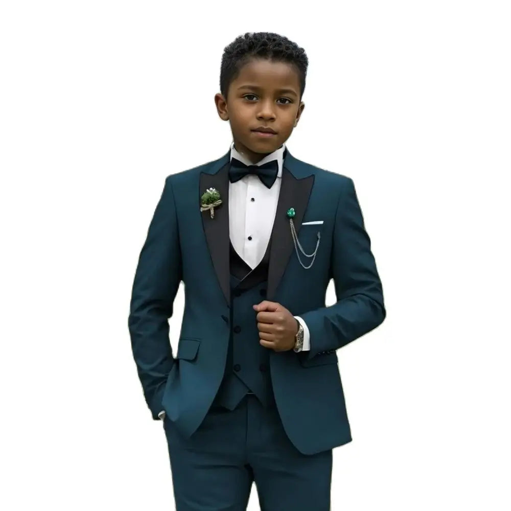 Kids Boys Slim Fit Formal 4 Pieces Wedding Outfit