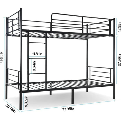 Metal Twin Bunk Beds for Kids/Teens/Adults with Stairs