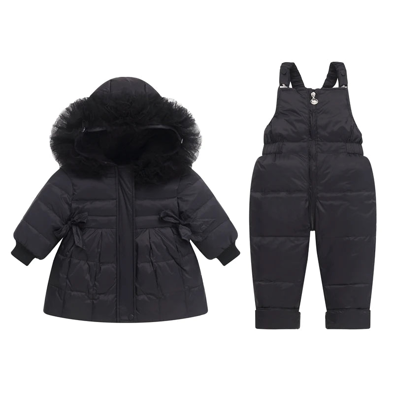 Little Boys Girls Thick Warm Down Jacket Jumpsuit Clothing Set childrensterritory