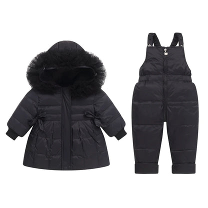 Little Boys Girls Thick Warm Down Jacket Jumpsuit Clothing Set childrensterritory
