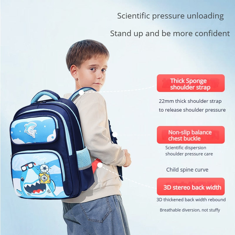 Waterproof Large Capacity Kids School Backpack With Pencil Case childrensterritory