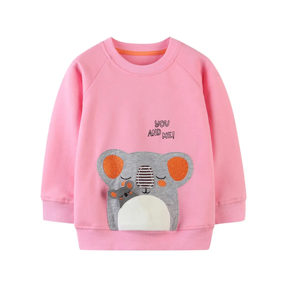 Kids Cartoon Print Long Sleeve Sweatshirts childrensterritory