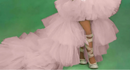 Little Girls Mint Green Tiered High-Low First Communion Gown childrensterritory