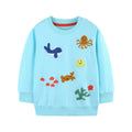 Various Cartoon Design Little Girls' Long Sleeve Sweatshirts childrensterritory
