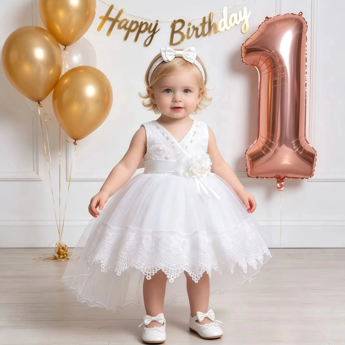Baby Girl Elegant Lace Design Christmas/Birthday Party Dresses