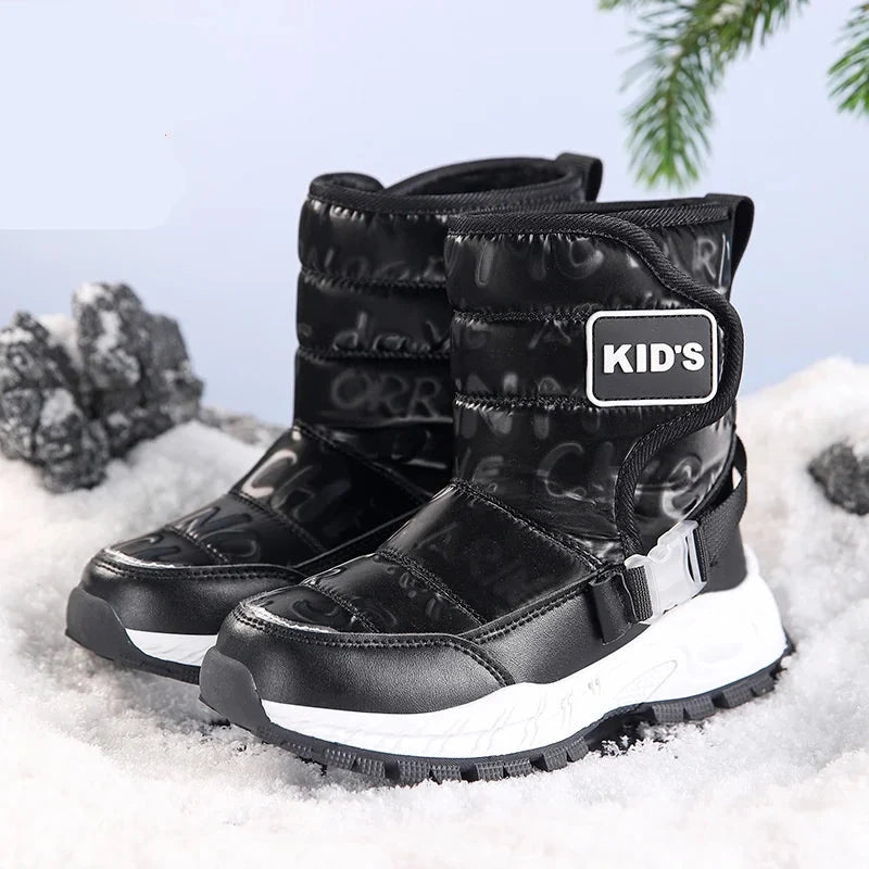 Plush Warm Waterproof Non-Slip Long Shoes For Girls childrensterritory