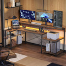 LED Computer Desk with Long Monitor Stand childrensterritory