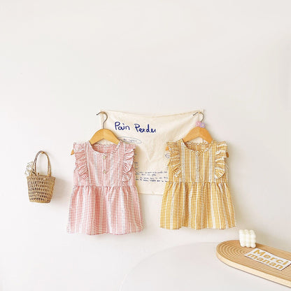 Korean Style Baby Girls Sleeveless Princess Dresses childrensterritory