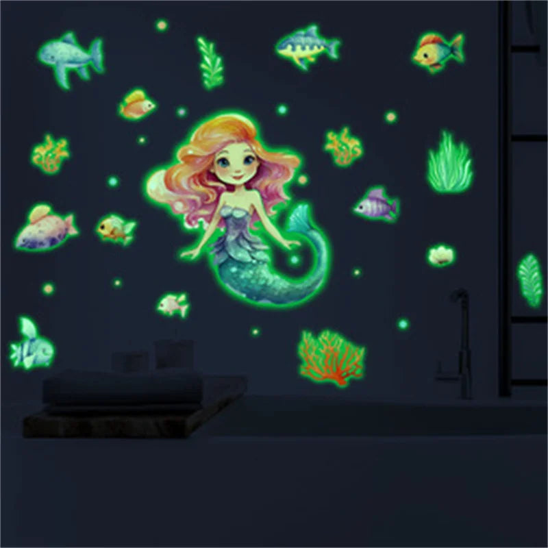 Shine In The Dark Unicorn Stars Wall Stickers for Bedroom childrensterritory