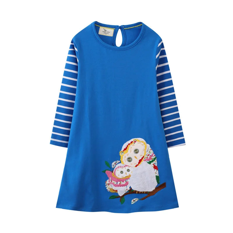 Kids Girls Pockets Pen Embroidery Preppy Style Dress childrensterritory