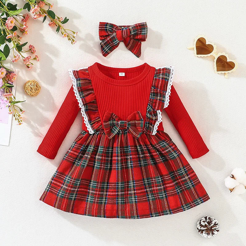 Baby Girls’ Winter Outfits with Delicate Lace Design childrensterritory
