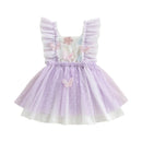 Baby Girl Ruffled Tulle Butterfly Embroidery Princess Dress childrensterritory