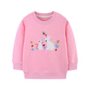 Various Cartoon Design Little Girls' Long Sleeve Sweatshirts childrensterritory