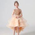 Sequin Lace Design Girls Fluffy Wedding/Party Dresses childrensterritory