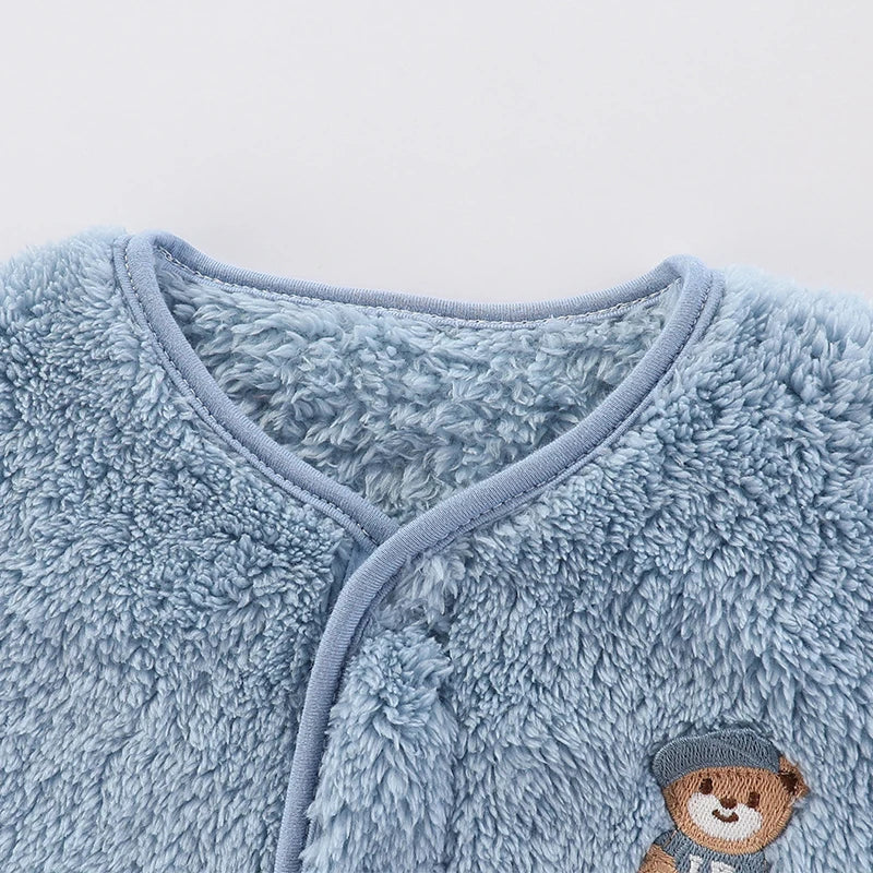 Kids Cartoon Design Long Sleeves Warm Clothing Set childrensterritory