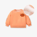 Kids Girls Cartoon Design Warm Fleece Sweatshirts childrensterritory