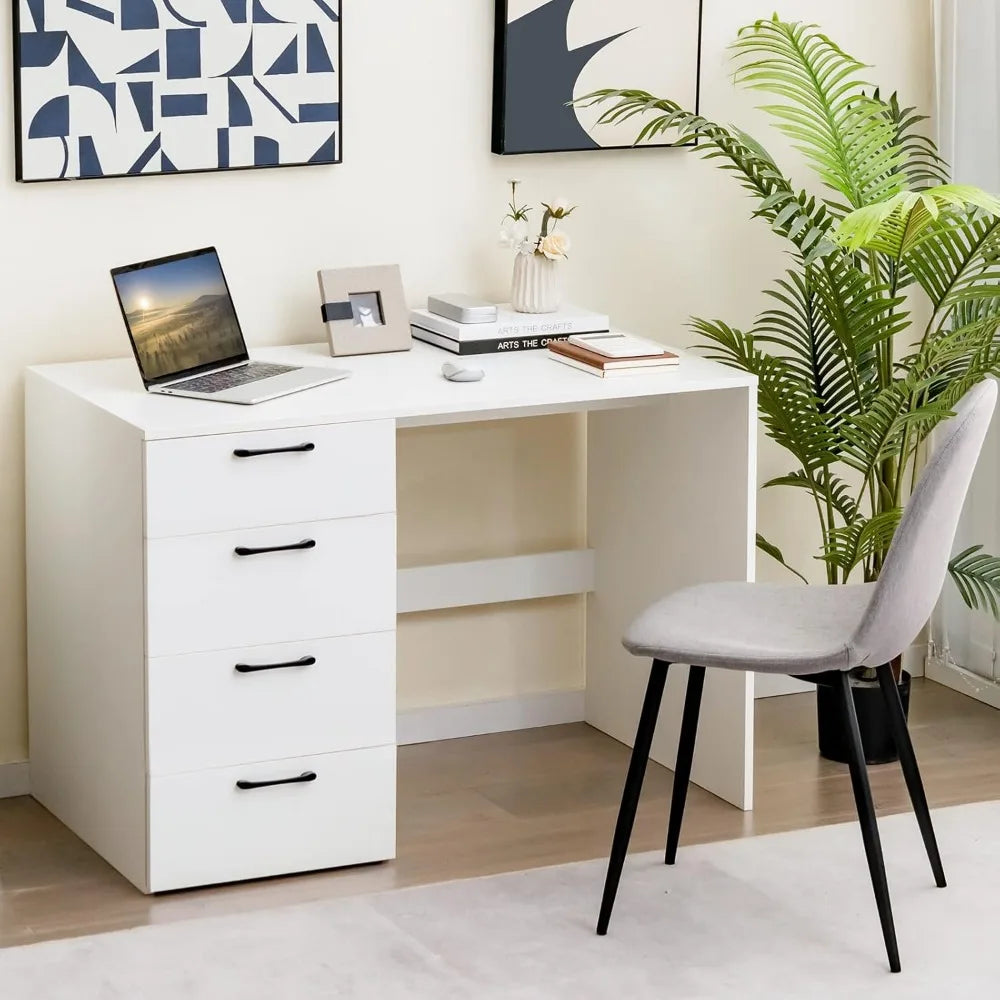 Modern Executive Desk with 4 Storage Drawers