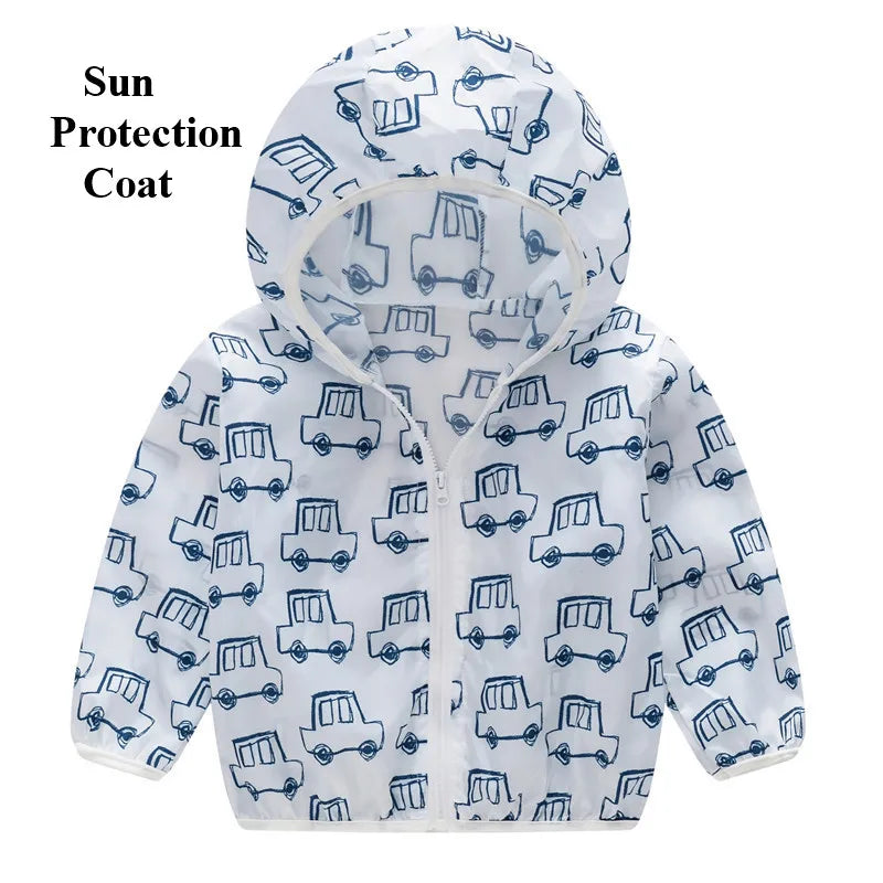Toddler Girl Boy Hooded Sunscreen Outwear/Jacket childrensterritory