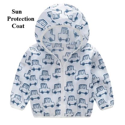 Toddler Girl Boy Hooded Sunscreen Outwear/Jacket childrensterritory