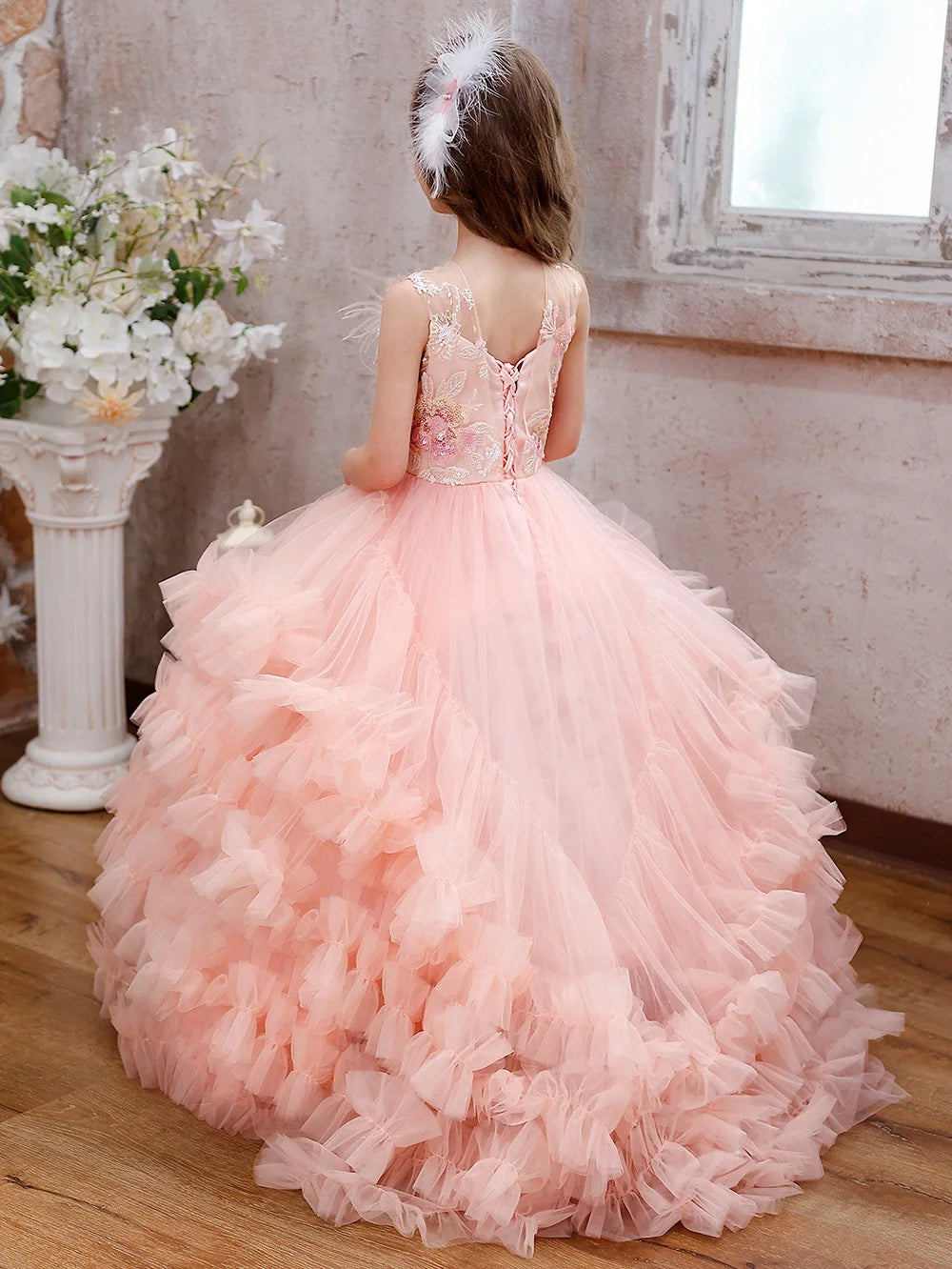 Tutu Pink Puffy Baby/Kids Girl Birthday, Baptism Dress