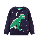 Kids Girls Cartoon Applique Warm Sweatshirts childrensterritory