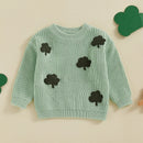 Toddler Clover Embroidery Adorable Pullover Tops childrensterritory