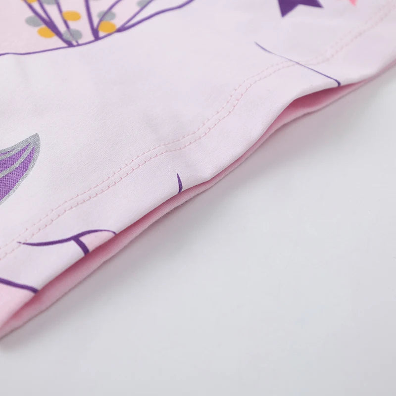 Kids Girls Unicorn Prints Cotton Clothes Set for Summer childrensterritory
