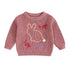 Infant Unisex Crewneck Bunny Applique Soft Knitwear childrensterritory
