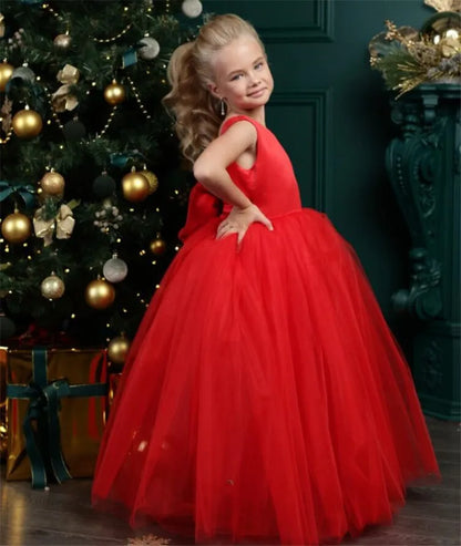 Fluffy Tulle A-Line Birthday Party Dress For Girls childrensterritory
